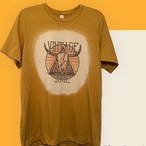 Soft Summer yellow Vintage Soul bleached tee shirt